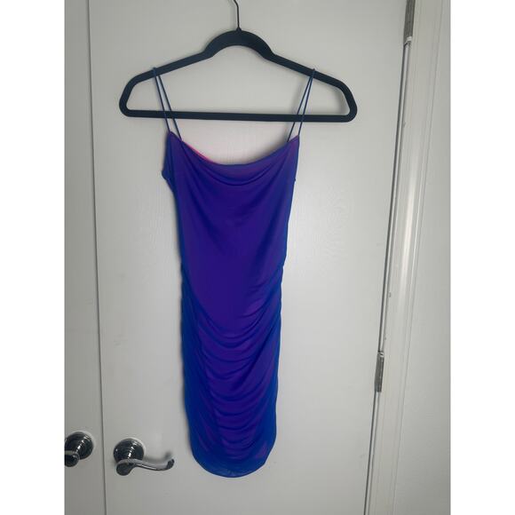 Superdown from Revolve Issa Mesh Mini Dress in Blue & Pink - Picture 3 of 8